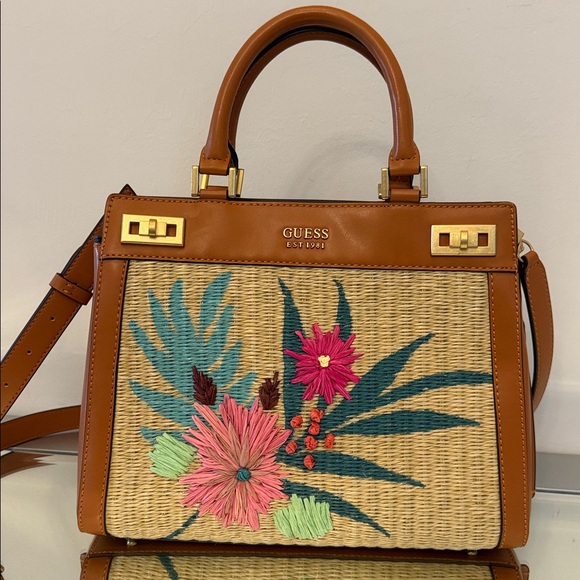 Guess Handbags - GUESS Katey Luxury Embroidered Medium Satchel Crossbody